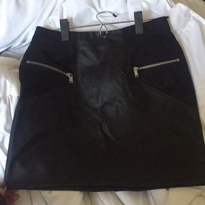 Vegan leather miniskirt